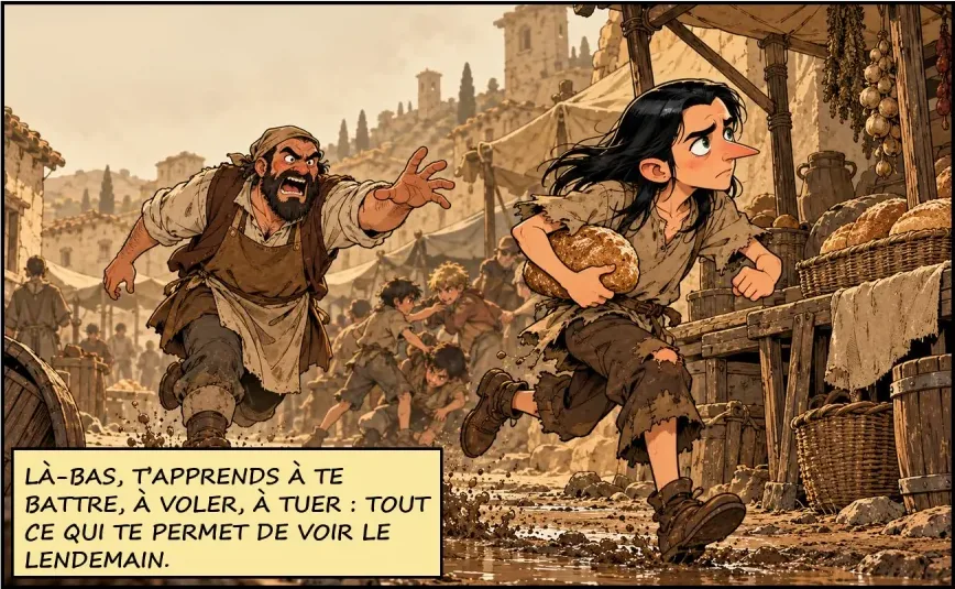 Chapitre V, planche 2, case 5